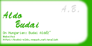 aldo budai business card
